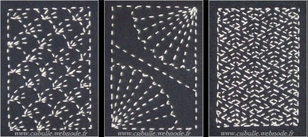 Inspiration sashiko 7/9 à 9/9, mars 2014 (8 : atc échangée)